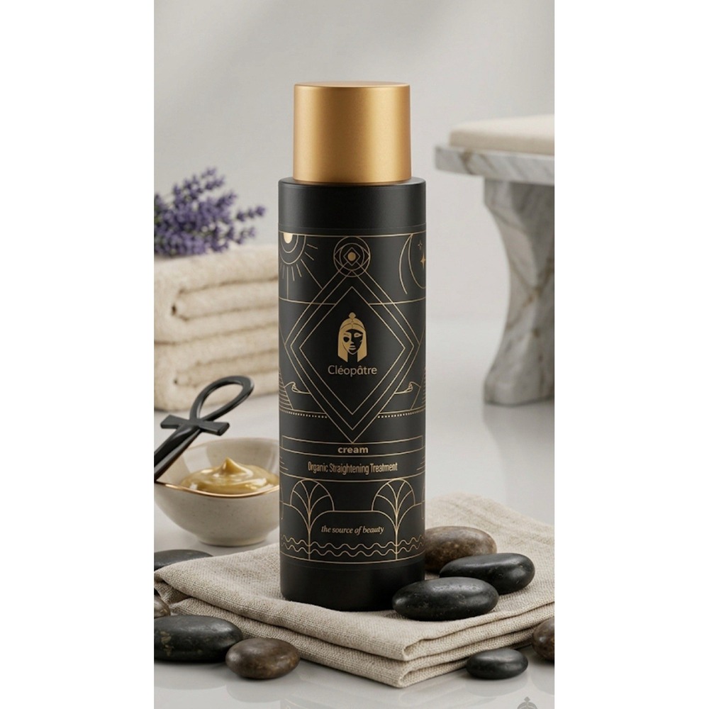 Cleopatre Organic Hair Straightening Treatment Cream – 1000ml / 33.8 fl oz